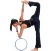 imageStelle Bootcut Yoga Pants with Pockets for Women 30quot Wide Leg Pants High Waist Tummy Control Workout Yoga PantsBrushed Buttery Softgrey