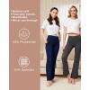 imageStelle Bootcut Yoga Pants with Pockets for Women 30quot Wide Leg Pants High Waist Tummy Control Workout Yoga PantsBrushed Buttery Softnavy