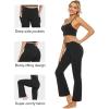 imageStelle Bootcut Yoga Pants with Pockets for Women 30quot Wide Leg Pants High Waist Tummy Control Workout Yoga PantsBrushed Buttery Softnavy
