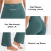 imageStelle Bootcut Yoga Pants with Pockets for Women 30quot Wide Leg Pants High Waist Tummy Control Workout Yoga PantsCanal Green