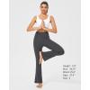 imageStelle Bootcut Yoga Pants with Pockets for Women 30quot Wide Leg Pants High Waist Tummy Control Workout Yoga PantsGraphite Grey