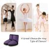 imageStelle Girls Ballet Warm Up Booties Dance Slipper Boots Ballerina Elastic Shoes001purple