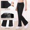 imageStelle Girls Flare Leggings High Waisted Yoga Pants Bootcut Dance Casual Pants Activewear Kids Bell BottomsBlack