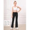 imageStelle Girls Flare Leggings High Waisted Yoga Pants Bootcut Dance Casual Pants Activewear Kids Bell BottomsBlackgrey Blue
