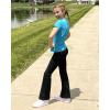 imageStelle Girls Flare Leggings High Waisted Yoga Pants Bootcut Dance Casual Pants Activewear Kids Bell BottomsBlackgrey Blue