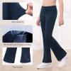 imageStelle Girls Flare Leggings High Waisted Yoga Pants Bootcut Dance Casual Pants Activewear Kids Bell BottomsBlackgrey Bluenavy