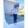 imageStelle Girls Flare Leggings High Waisted Yoga Pants Bootcut Dance Casual Pants Activewear Kids Bell BottomsBlackpinkdusty Lavender