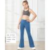 imageStelle Girls Flare Leggings High Waisted Yoga Pants Bootcut Dance Casual Pants Activewear Kids Bell BottomsBlue