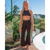 imageStelle Girls Flare Leggings High Waisted Yoga Pants Bootcut Dance Casual Pants Activewear Kids Bell BottomsCoffee