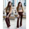 imageStelle Girls Flare Leggings High Waisted Yoga Pants Bootcut Dance Casual Pants Activewear Kids Bell BottomsCoffee