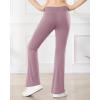 imageStelle Girls Flare Leggings High Waisted Yoga Pants Bootcut Dance Casual Pants Activewear Kids Bell BottomsDusty Lavender