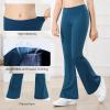 imageStelle Girls Flare Leggings High Waisted Yoga Pants Bootcut Dance Casual Pants Activewear Kids Bell BottomsOceanic