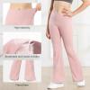 imageStelle Girls Flare Leggings High Waisted Yoga Pants Bootcut Dance Casual Pants Activewear Kids Bell BottomsPink