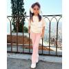imageStelle Girls Flare Leggings High Waisted Yoga Pants Bootcut Dance Casual Pants Activewear Kids Bell BottomsPink