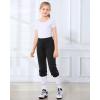imageStelle Girls Softball Pants Youth Kids Baseball Pants Fastpitch Pants with Pockets Boys Tee BallBlack
