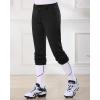 imageStelle Girls Softball Pants Youth Kids Baseball Pants Fastpitch Pants with Pockets Boys Tee BallBlack