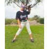 imageStelle Girls Softball Pants Youth Kids Baseball Pants Fastpitch Pants with Pockets Boys Tee BallLight Grey