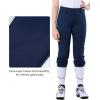 imageStelle Girls Softball Pants Youth Kids Baseball Pants Fastpitch Pants with Pockets Boys Tee BallNavy