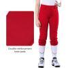 imageStelle Girls Softball Pants Youth Kids Baseball Pants Fastpitch Pants with Pockets Boys Tee BallRed