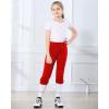 imageStelle Girls Softball Pants Youth Kids Baseball Pants Fastpitch Pants with Pockets Boys Tee BallRed