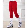 imageStelle Girls Softball Pants Youth Kids Baseball Pants Fastpitch Pants with Pockets Boys Tee BallRed
