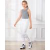imageStelle Girls Softball Pants Youth Kids Baseball Pants Fastpitch Pants with Pockets Boys Tee BallWhite