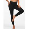 imageStelle High Waist Leggings Workout Yoga Pants for Women Tummy Control Running Gym Shorts with 2 Side Pockets1brushed Buttery Softblack