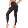 imageStelle High Waist Leggings Workout Yoga Pants for Women Tummy Control Running Gym Shorts with 2 Side PocketsBrushed Buttery Softcoffee