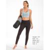 imageStelle High Waist Leggings Workout Yoga Pants for Women Tummy Control Running Gym Shorts with 2 Side PocketsBrushed Buttery Softcoffee