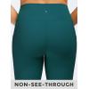 imageStelle High Waist Leggings Workout Yoga Pants for Women Tummy Control Running Gym Shorts with 2 Side PocketsBrushed Buttery Softforest Green