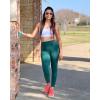 imageStelle High Waist Leggings Workout Yoga Pants for Women Tummy Control Running Gym Shorts with 2 Side PocketsBrushed Buttery Softforest Green