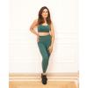 imageStelle High Waist Leggings Workout Yoga Pants for Women Tummy Control Running Gym Shorts with 2 Side PocketsBrushed Buttery Softforest Green