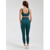 imageStelle High Waist Leggings Workout Yoga Pants for Women Tummy Control Running Gym Shorts with 2 Side PocketsBrushed Buttery Softforest Green