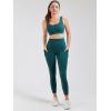 imageStelle High Waist Leggings Workout Yoga Pants for Women Tummy Control Running Gym Shorts with 2 Side PocketsBrushed Buttery Softforest Green