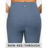 imageStelle High Waist Leggings Workout Yoga Pants for Women Tummy Control Running Gym Shorts with 2 Side PocketsBrushed Buttery Softgray Sage