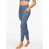imageStelle High Waist Leggings Workout Yoga Pants for Women Tummy Control Running Gym Shorts with 2 Side PocketsBrushed Buttery Softgray Sage