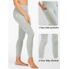 imageStelle High Waist Leggings Workout Yoga Pants for Women Tummy Control Running Gym Shorts with 2 Side PocketsBrushed Buttery Softmint Green