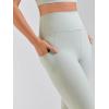imageStelle High Waist Leggings Workout Yoga Pants for Women Tummy Control Running Gym Shorts with 2 Side PocketsBrushed Buttery Softmint Green
