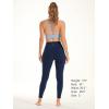 imageStelle High Waist Leggings Workout Yoga Pants for Women Tummy Control Running Gym Shorts with 2 Side PocketsBrushed Buttery Softnavy