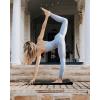 imageStelle High Waist Leggings Workout Yoga Pants for Women Tummy Control Running Gym Shorts with 2 Side PocketsBrushed Buttery Softsteel Blue