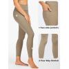 imageStelle High Waist Leggings Workout Yoga Pants for Women Tummy Control Running Gym Shorts with 2 Side PocketsBrushed Buttery Softstone