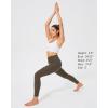 imageStelle High Waist Leggings Workout Yoga Pants for Women Tummy Control Running Gym Shorts with 2 Side PocketsBrushed Buttery Softtea Brown