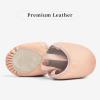 imageStelle Leather Half Soles Dance Shoes Womens Lyrical Pirouette Turners Dance Shoes for Turning GirlsBoysMenAdultBallet Pink