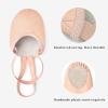 imageStelle Leather Half Soles Dance Shoes Womens Lyrical Pirouette Turners Dance Shoes for Turning GirlsBoysMenAdultBallet Pink