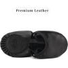 imageStelle Leather Half Soles Dance Shoes Womens Lyrical Pirouette Turners Dance Shoes for Turning GirlsBoysMenAdultBlack