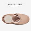 imageStelle Leather Half Soles Dance Shoes Womens Lyrical Pirouette Turners Dance Shoes for Turning GirlsBoysMenAdultTan