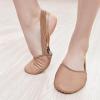 imageStelle Leather Half Soles Dance Shoes Womens Lyrical Pirouette Turners Dance Shoes for Turning GirlsBoysMenAdultTan