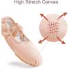 imageStelle Women Ballet Shoes Highly Stretch Canvas Adult Ballet Slippers Split Sole Yoga Dance Shoe for Girls BoysBallet Pink