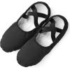 imageStelle Women Ballet Shoes Highly Stretch Canvas Adult Ballet Slippers Split Sole Yoga Dance Shoe for Girls BoysBlack