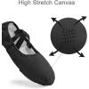 imageStelle Women Ballet Shoes Highly Stretch Canvas Adult Ballet Slippers Split Sole Yoga Dance Shoe for Girls BoysBlack